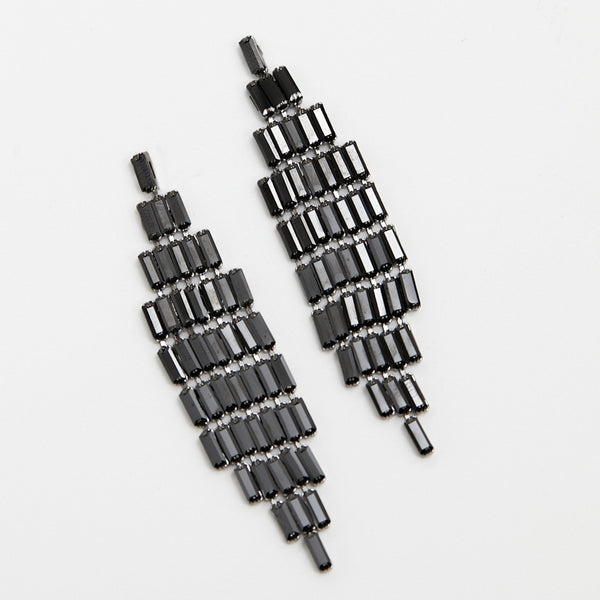 Jon Richard Jet Statement Earrings