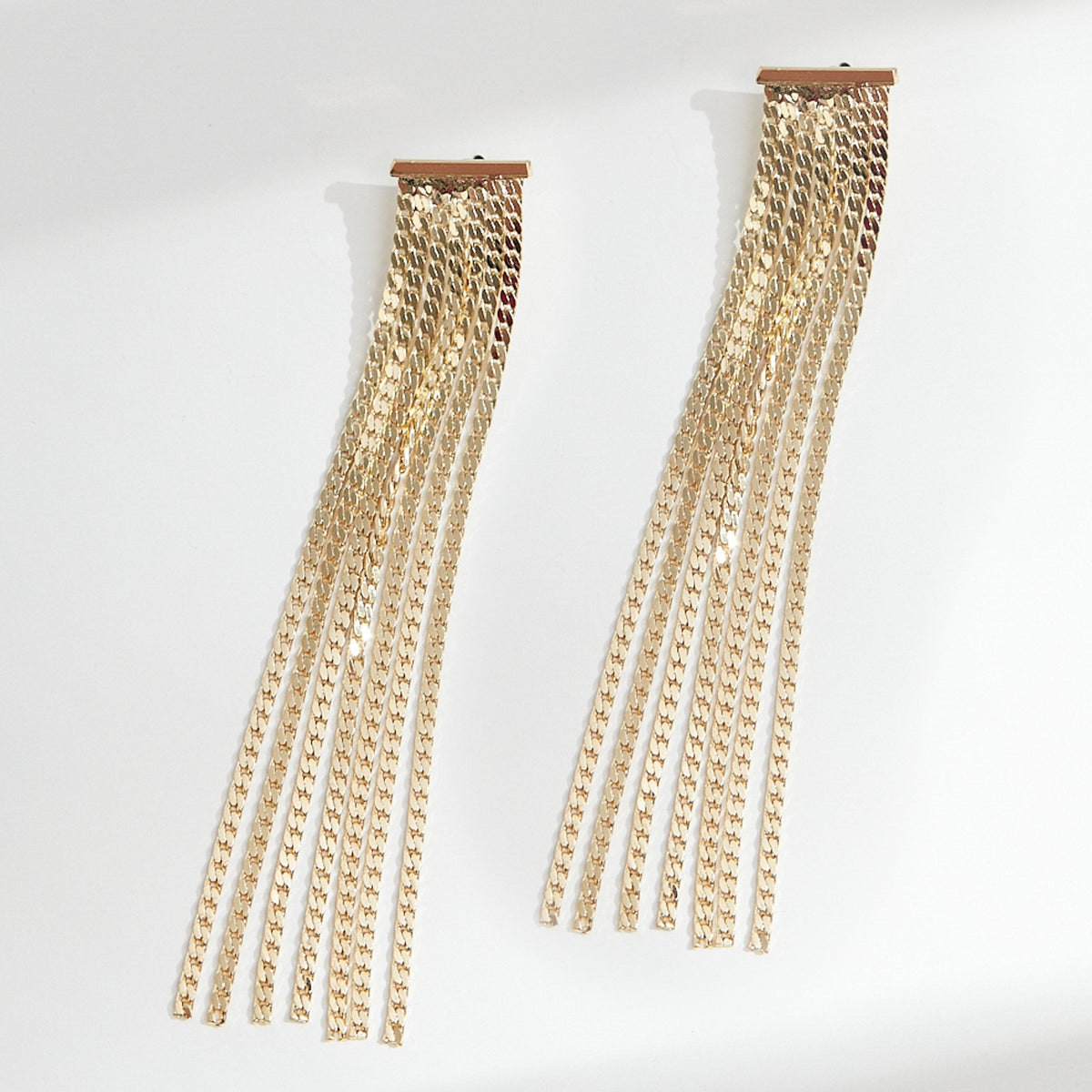 Mood Gold Polished Chain Drop Earrings