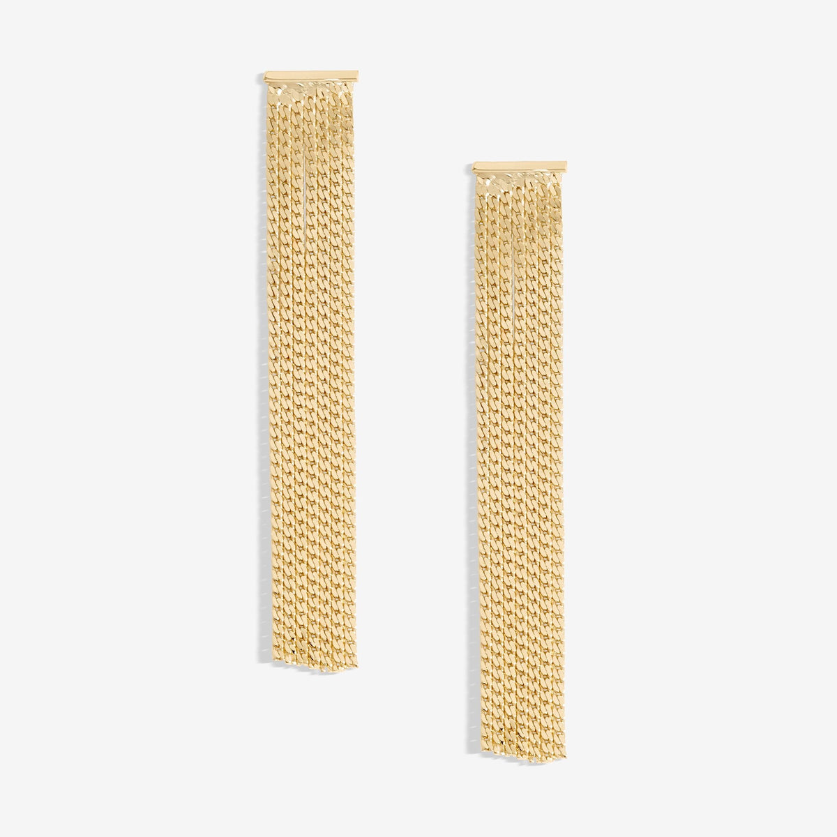 Mood Gold Polished Chain Drop Earrings