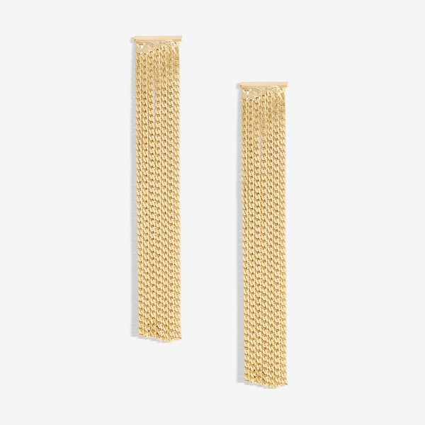 Mood Gold Polished Chain Drop Earrings