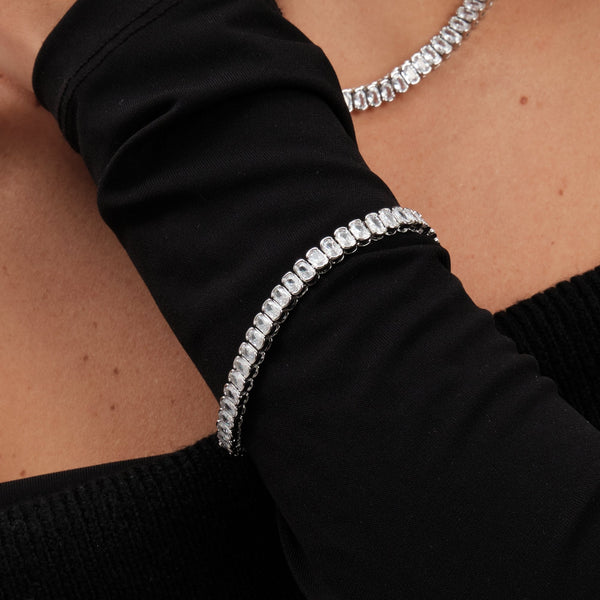 Jon Richard Rhodium Plated Cubic Zirconia Bracelet