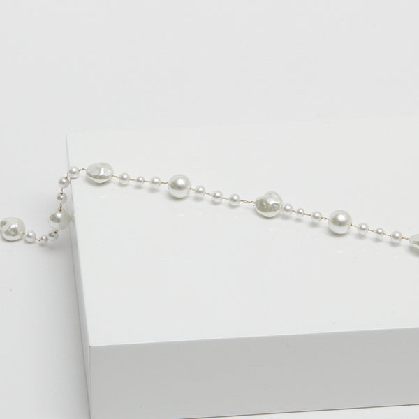 Jon Richard Gold Plated Baroque Mixed Pearl Necklace