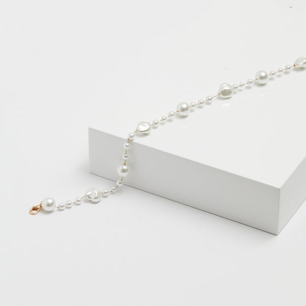 Jon Richard Gold Plated Baroque Mixed Pearl Necklace