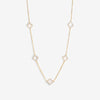 Jon Richard Gold Plated And Mother of Pearl Station Clover Necklace