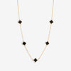 Jon Richard Gold Plated And Jet Station Clover Necklace