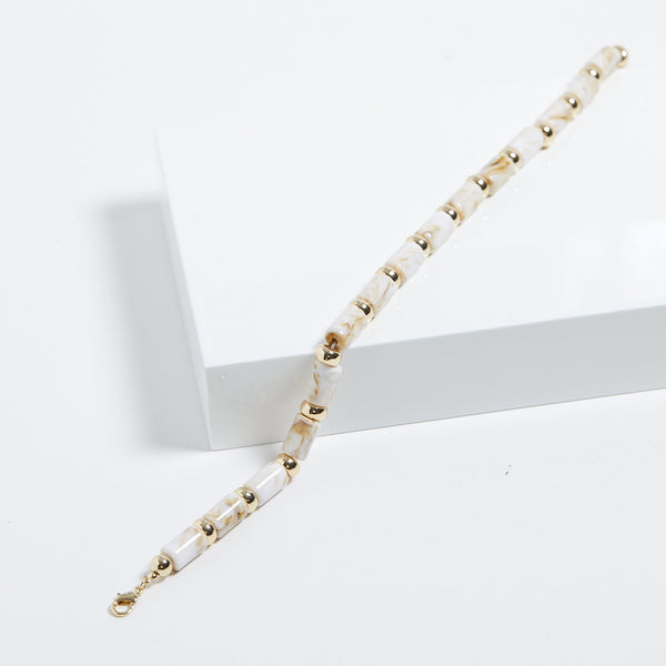 Mood Gold Cream Resin Allway Necklace