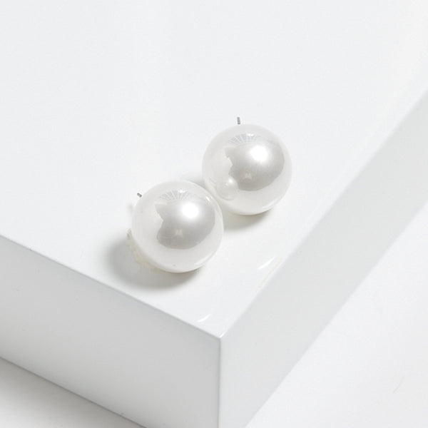 Mood Gold Pearl Large Stud Earrings