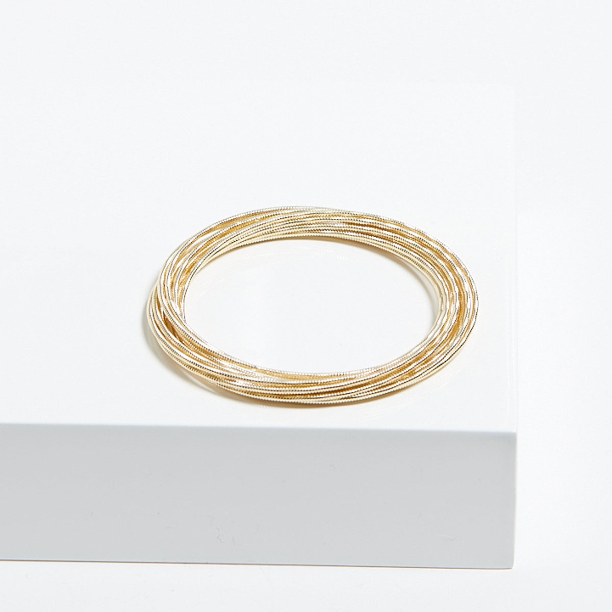 Mood Gold Ridged Polished Multi Bangles