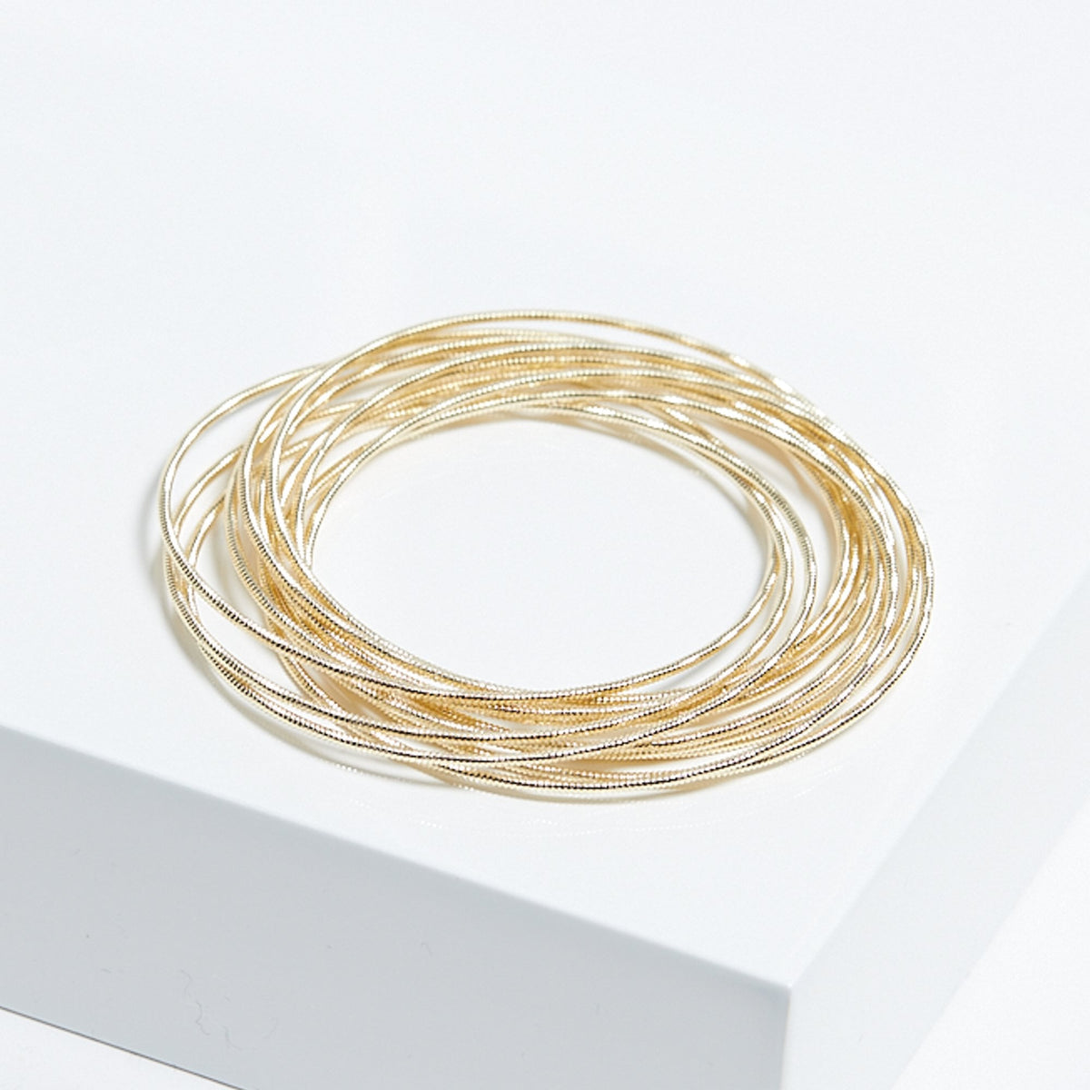 Mood Gold Ridged Polished Multi Bangles