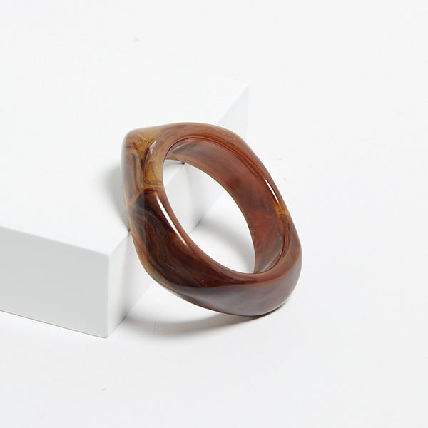 Mood Tort Mixed Resin Stacker Bangle Bracelets - Pack Of 2
