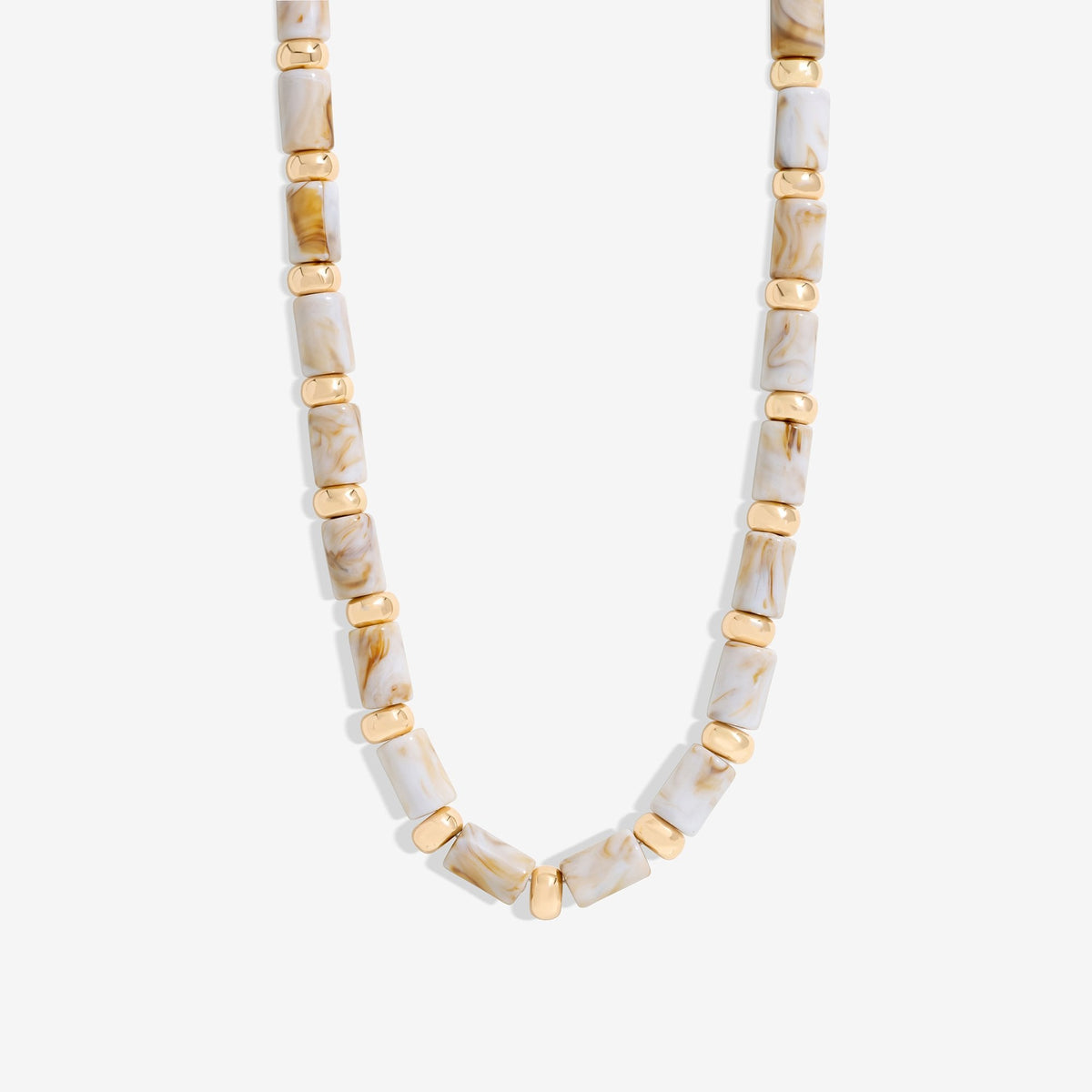 Mood Gold Cream Resin Allway Necklace