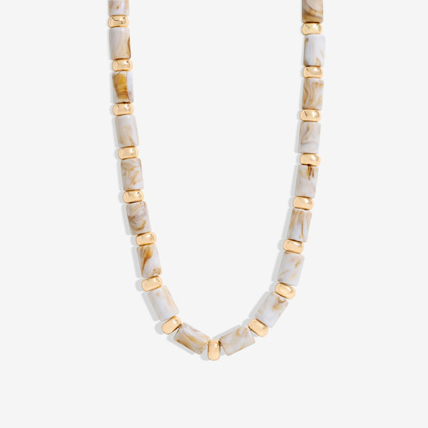 Mood Gold Cream Resin Allway Necklace