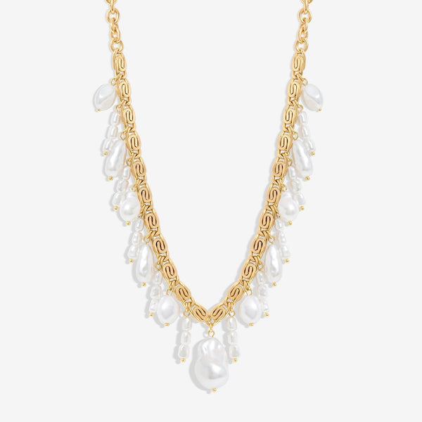 Mood Gold Cream Pearl Baroque Shaker Necklace