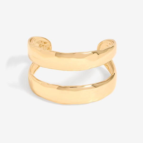 Mood Gold Molten Open Cuff Bracelet