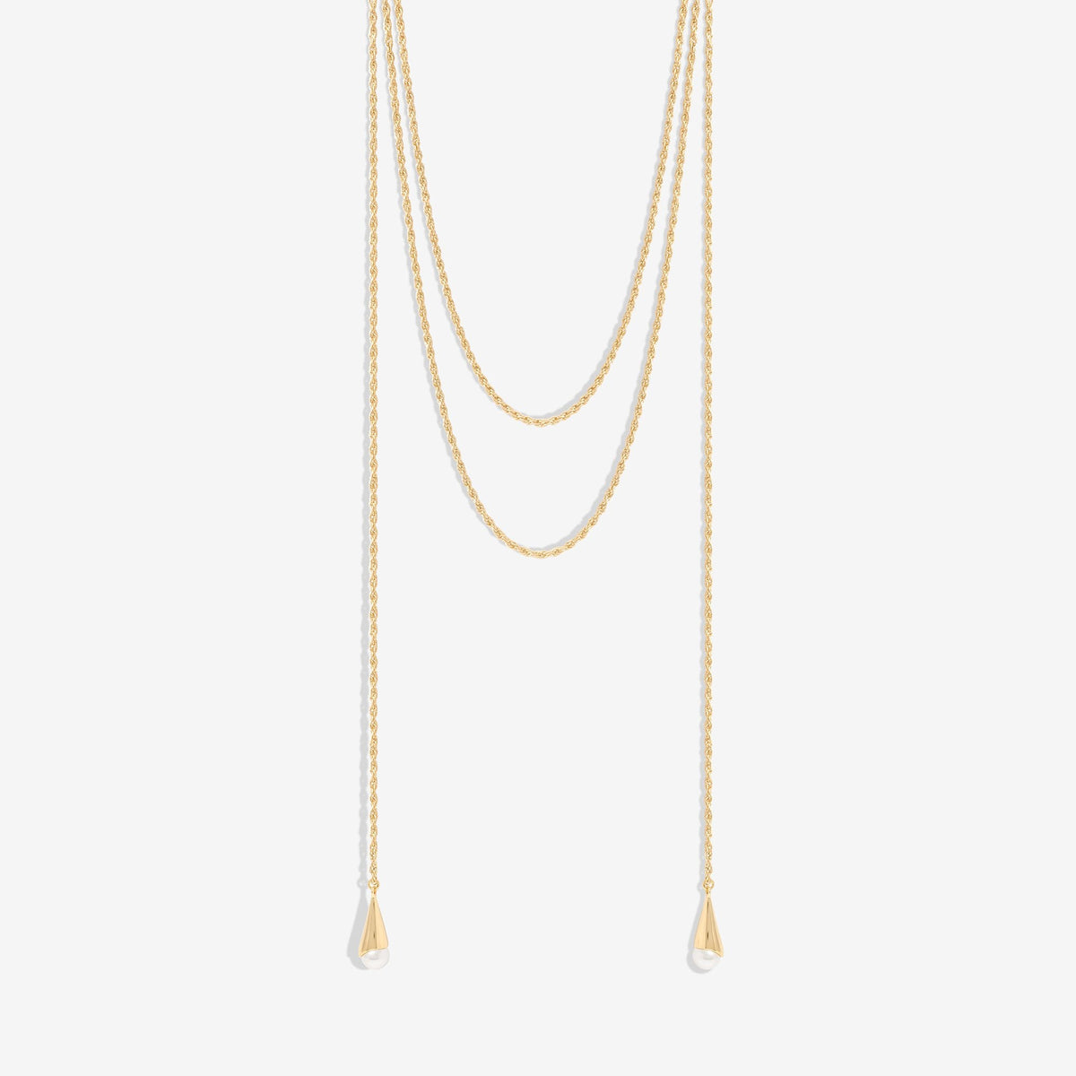 Mood Gold Pearl multirow Rope Necklace