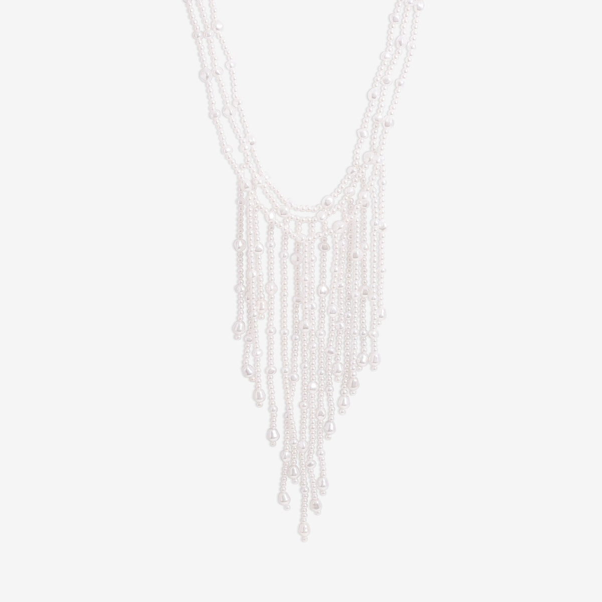 Mood Gold Pearl Cascade Statement Necklace