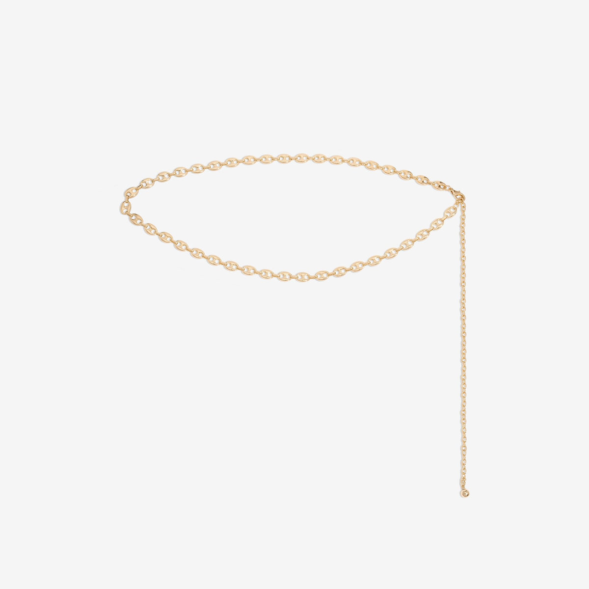 Mood Gold Polished Button Link Chain Belt