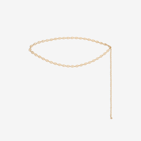 Mood Gold Polished Button Link Chain Belt