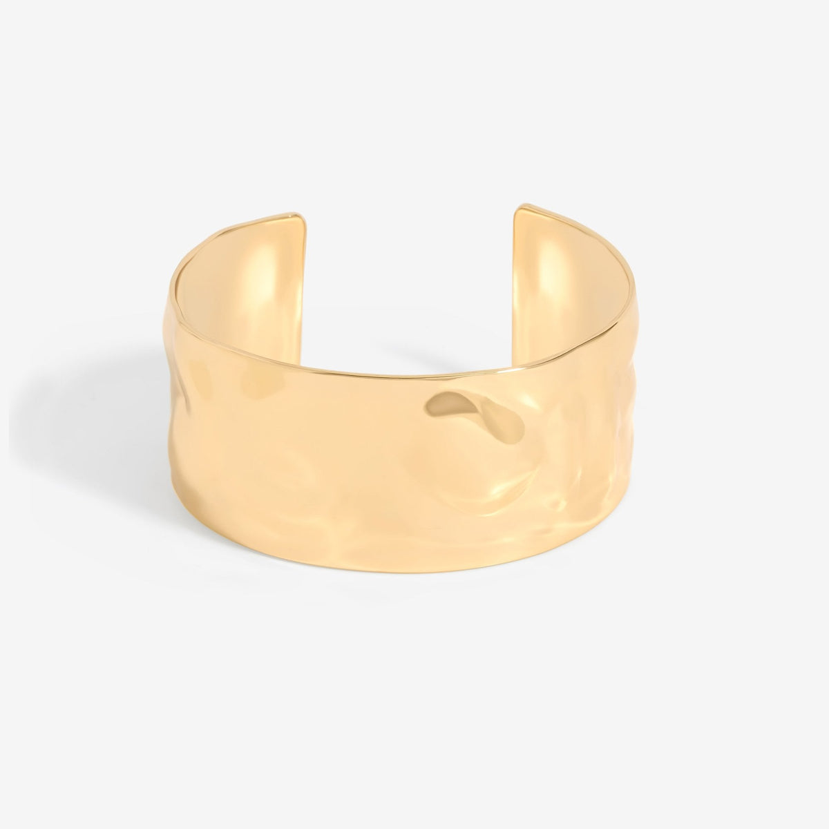 Mood Gold Polished Molten Cuff Bracelet