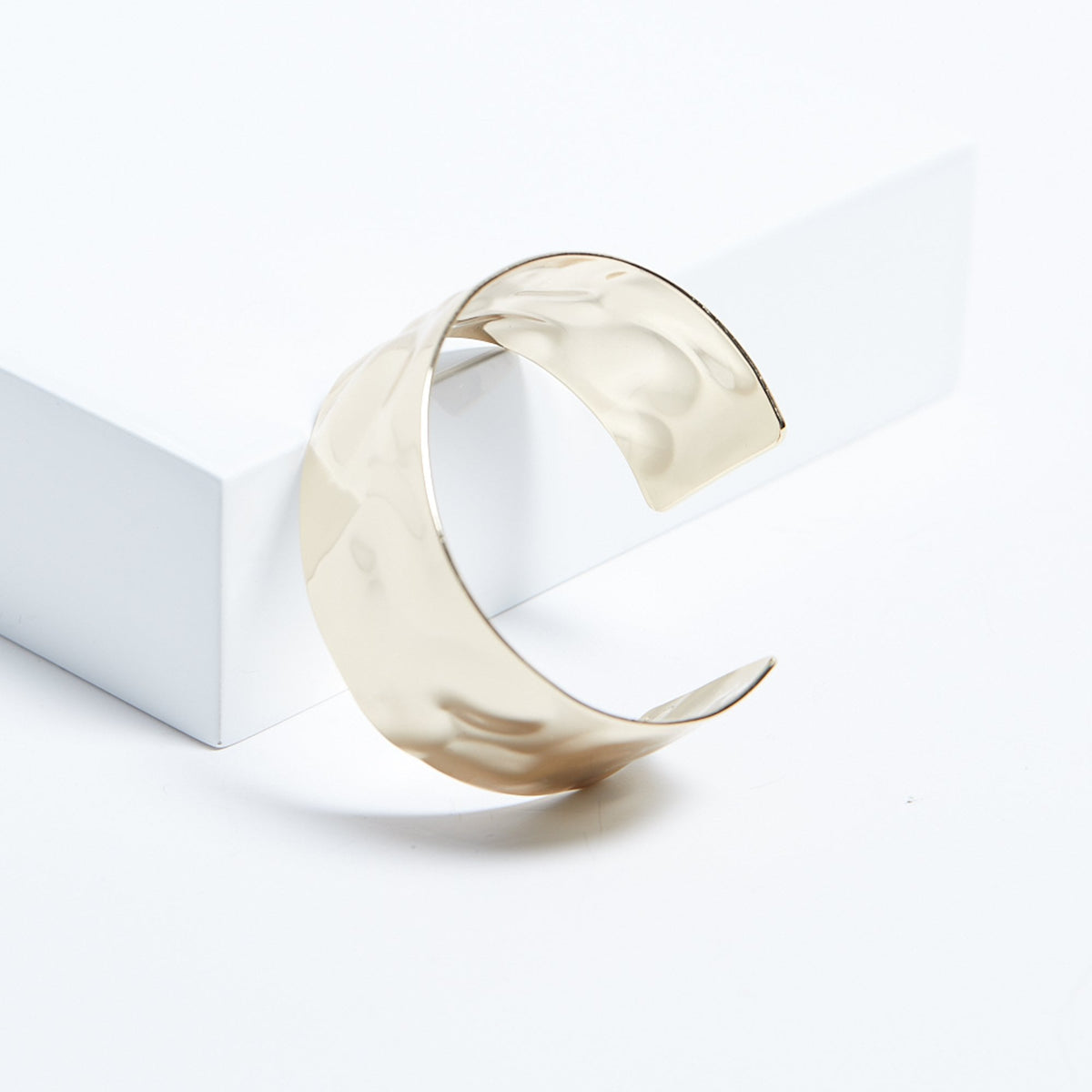 Mood Gold Polished Molten Cuff Bracelet