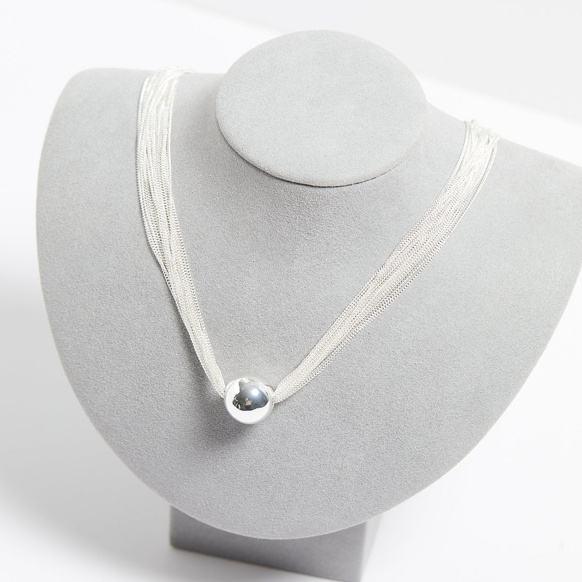 Mood Silver Chain Orb Allway Necklace