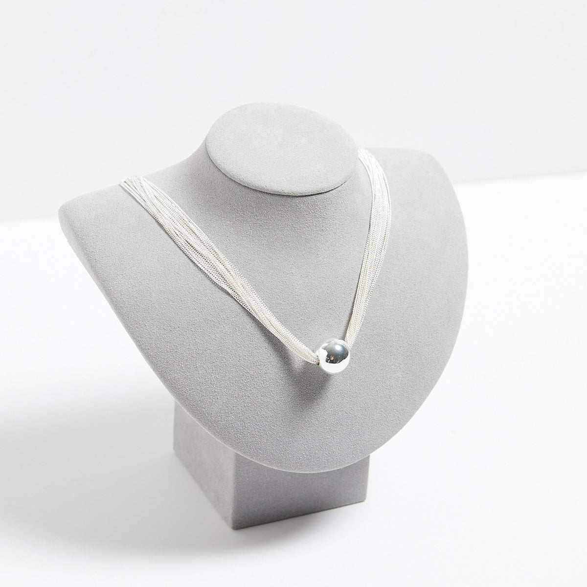Mood Silver Chain Orb Allway Necklace