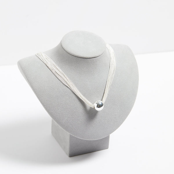 Mood Silver Chain Orb Allway Necklace