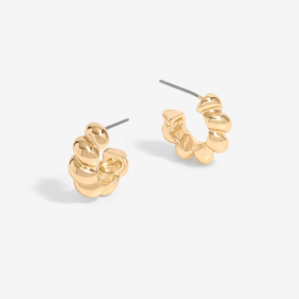Inicio Gold Plated Twisted Polished Hoops - Gift Pouch