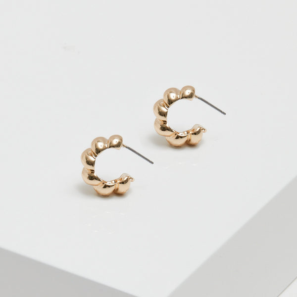 Inicio Gold Plated Twisted Polished Hoops - Gift Pouch