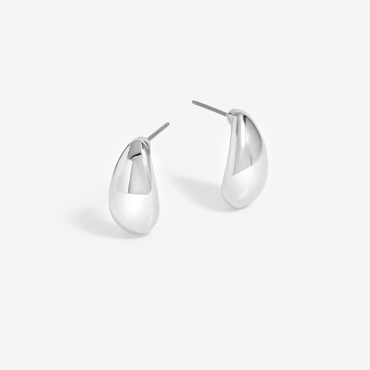 Inicio Silver Plated Polished Teardrop Earrings - Gift Pouch