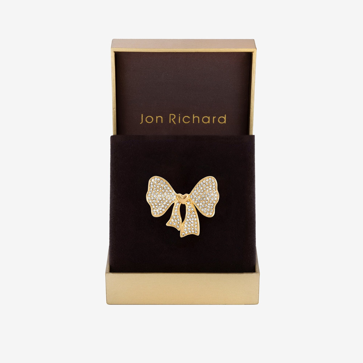 Jon Richard Gold Plated Bow Brooch - Gift Boxed