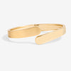 Jon Richard Gold Plated Polished And Satin Open Hinge Bangle