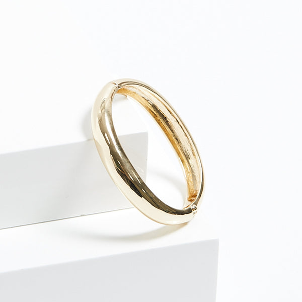 Jon Richard Gold Plated Dome Polished Bangle