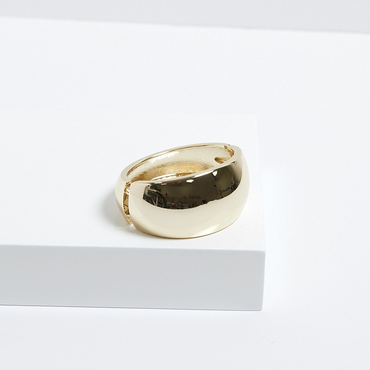 Jon Richard Gold Plated Wide Polished Cuff
