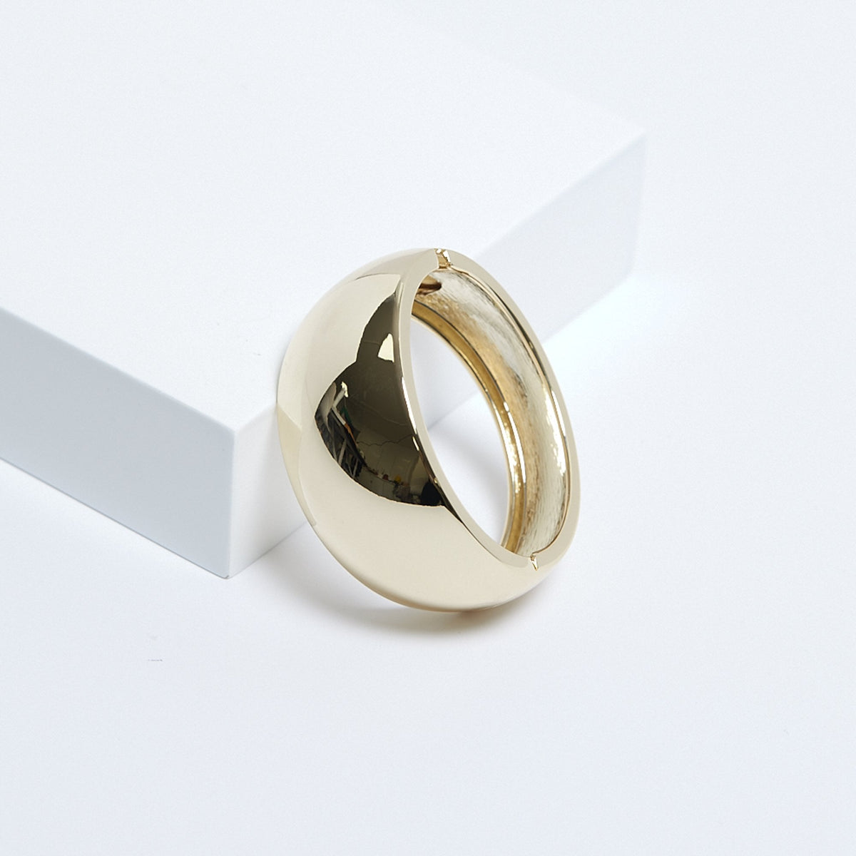 Jon Richard Gold Plated Wide Polished Cuff