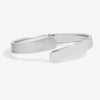 Jon Richard Silver Plated Polished And Satin Open Hinge Bangle