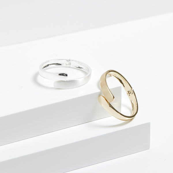 Jon Richard Silver Plated Polished And Satin Open Hinge Bangle