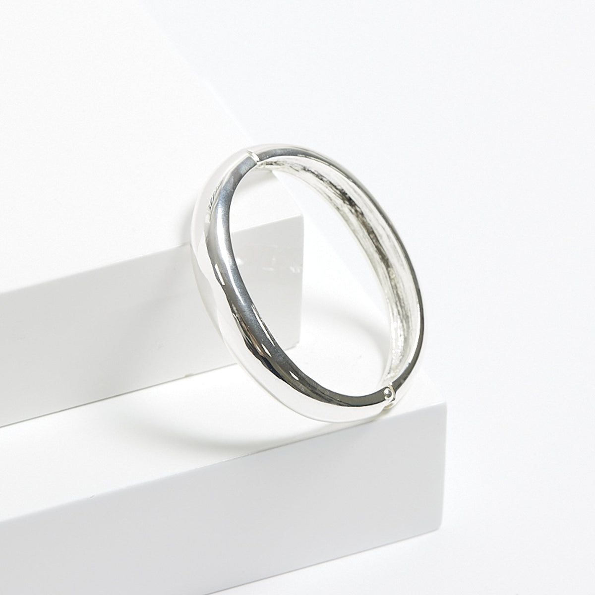 Jon Richard Silver Plated Dome Polished Bangle