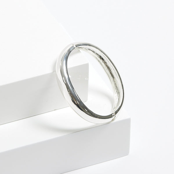 Jon Richard Silver Plated Dome Polished Bangle