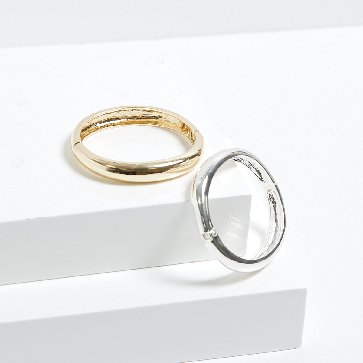 Jon Richard Silver Plated Dome Polished Bangle