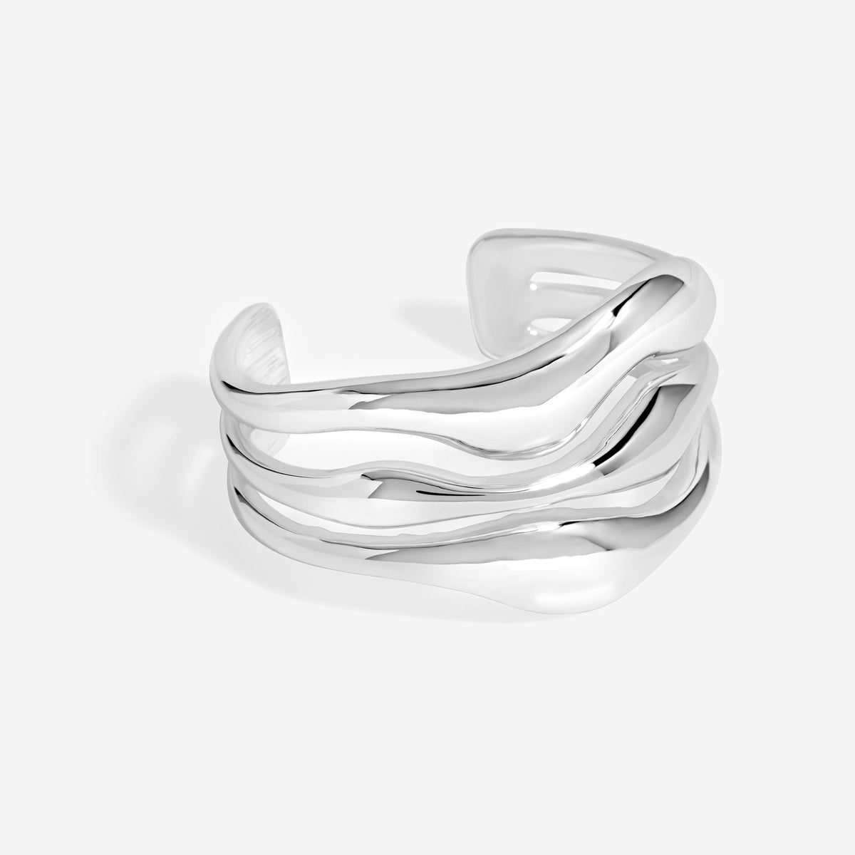 Jon Richard Silver Plated Multi Row Polished Cuff