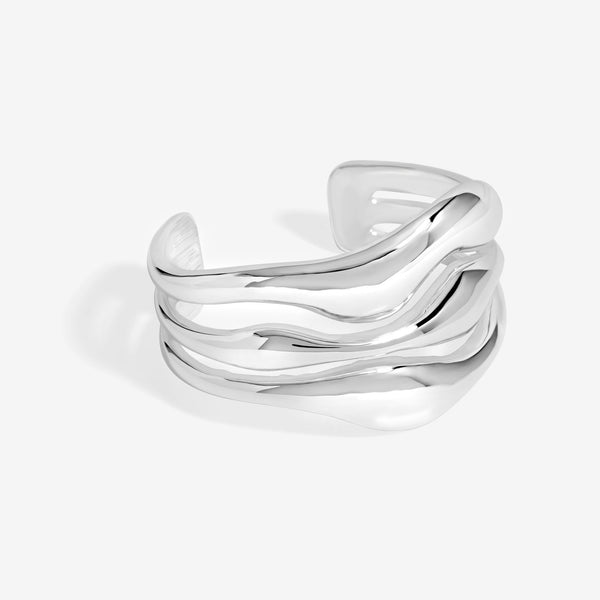 Jon Richard Silver Plated Multi Row Polished Cuff