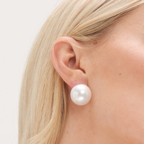 Mood Gold Pearl Large Stud Earrings