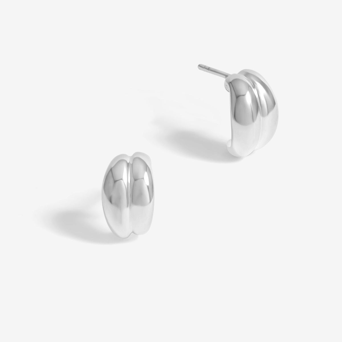 Simply Silver Sterling Silver 925 Polished Double Row Ridge Drop Earrings