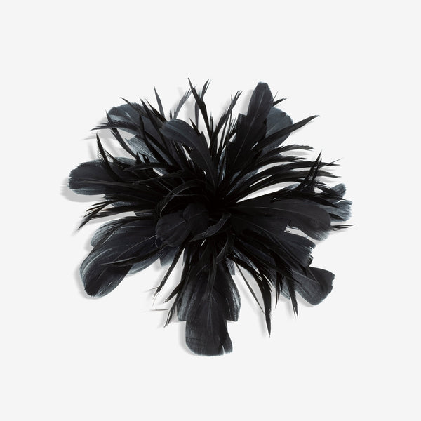 Jon Richard Black Statement Floral Clip Fascinator