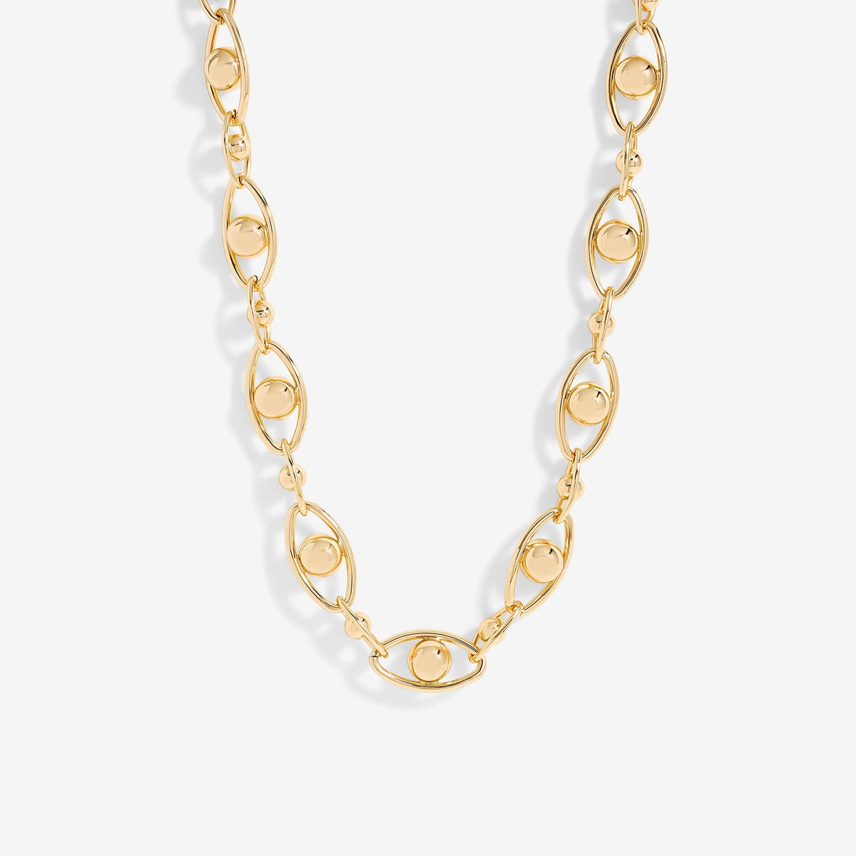 Jon Richard Gold Plated Polished Orb Chain Necklace