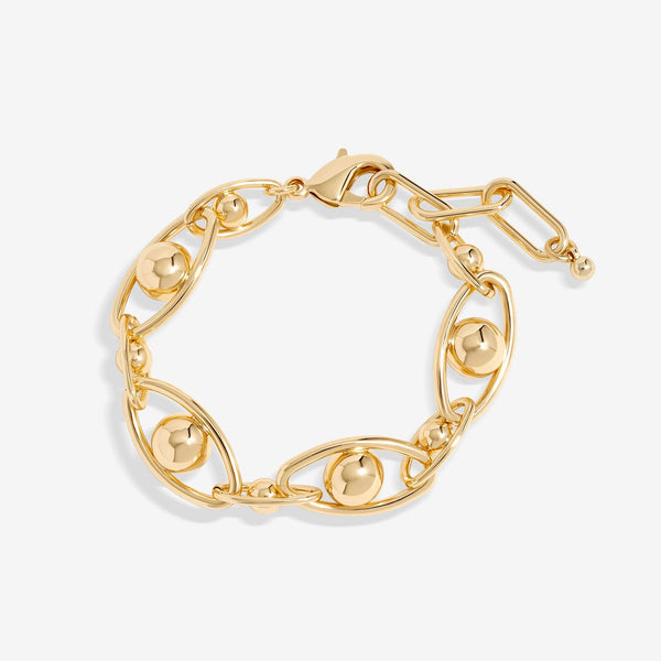 Jon Richard Gold Plated Polished Orb Chain Bracelet