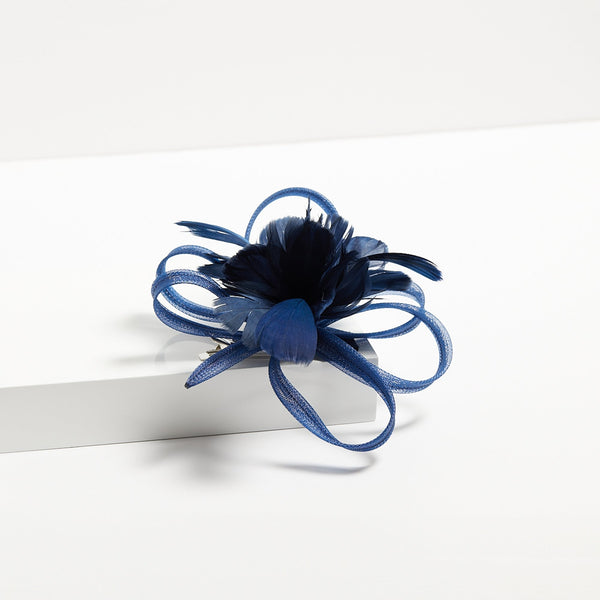 Jon Richard Navy Floral Clip Fascinator