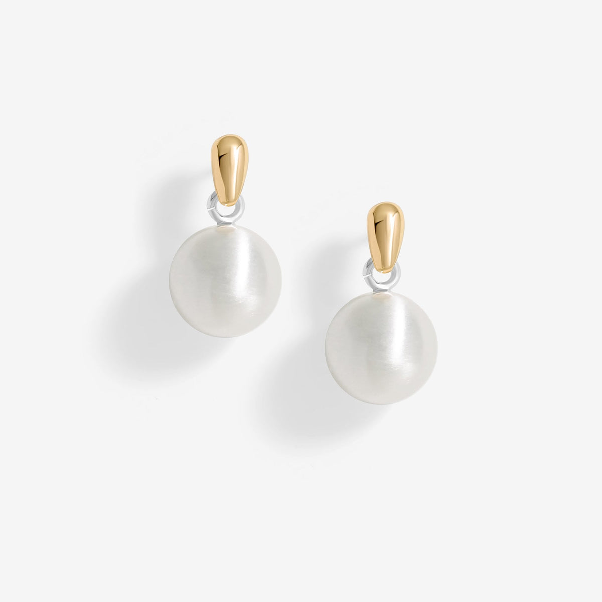 Jon Richard Two Tone Satin Orb Drop Earrings