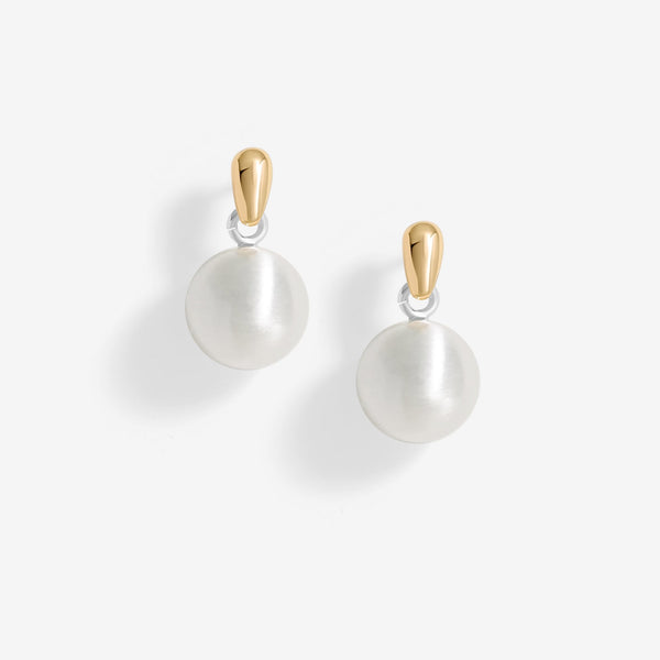 Jon Richard Two Tone Satin Orb Drop Earrings